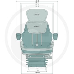 PROBOSS AS2480 asiento neumático tractor agrícola LS95H1/90A(R)