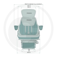 PROBOSS AS3520 luftgefederter Ackerschleppersitz LS95H1/90A(R) | NewgardenParts.com