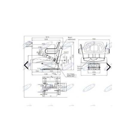 Sedile serie Seat 3 avvolgente in sky per trattore agricolo AMA 75605