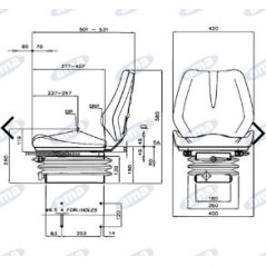 SMALL sky Sitz mit mechanischer Federung für AMA Ackerschlepper | NewgardenParts.com