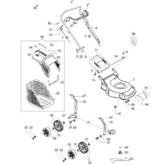 Brake lever mower models GV53TK ALLROAD ORIGINAL OLEOMAC 66060316AR