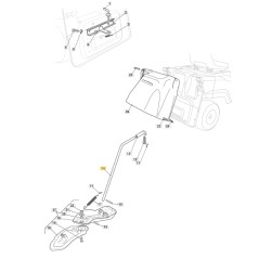 ORIGINAL STIGA tractor de césped trituradora deflector mango 327394003/2