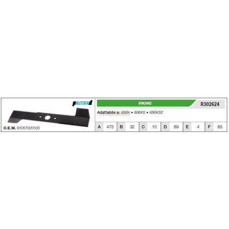 Lama VIKING trattorino tagliaerba rasaerba tosaerba 486K 486KS R302624 | NewgardenParts.com