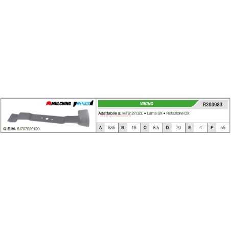 Lame de tracteur de pelouse VIKING MT6127.0ZL R303983 | NewgardenParts.com
