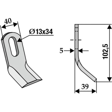 Motoazada azada compatible 350-447 BERRY DB48102,5mm