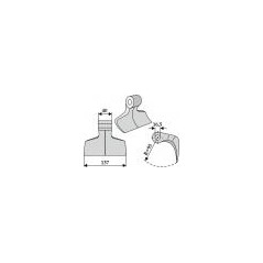 Lame motoculteur cultivateur rotatif COMPATIBLE 350-400 BERTI 137mm | NewgardenParts.com