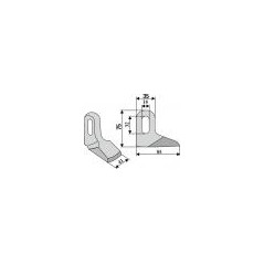 Lama zappa motocoltivatore motozappa fresa COMPATIBILE 350-401 BOMFORD 35mm | NewgardenParts.com