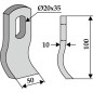 Pala de cultivador COMPATIBLE 350-498 MULAG 100mm