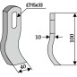 Hoja de azada rotativa compatible 350-499 HERDER 100mm