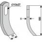 Kettenhacke Pinnenblatt COMPATIBLE 350-517 ROUSSEAU 100mm