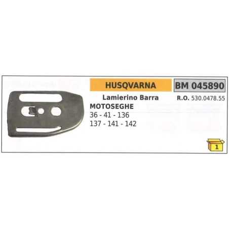 Barra de cadena HUSQVARNA para motosierras 36 41 136 137 141 142 045890 | NewgardenParts.com