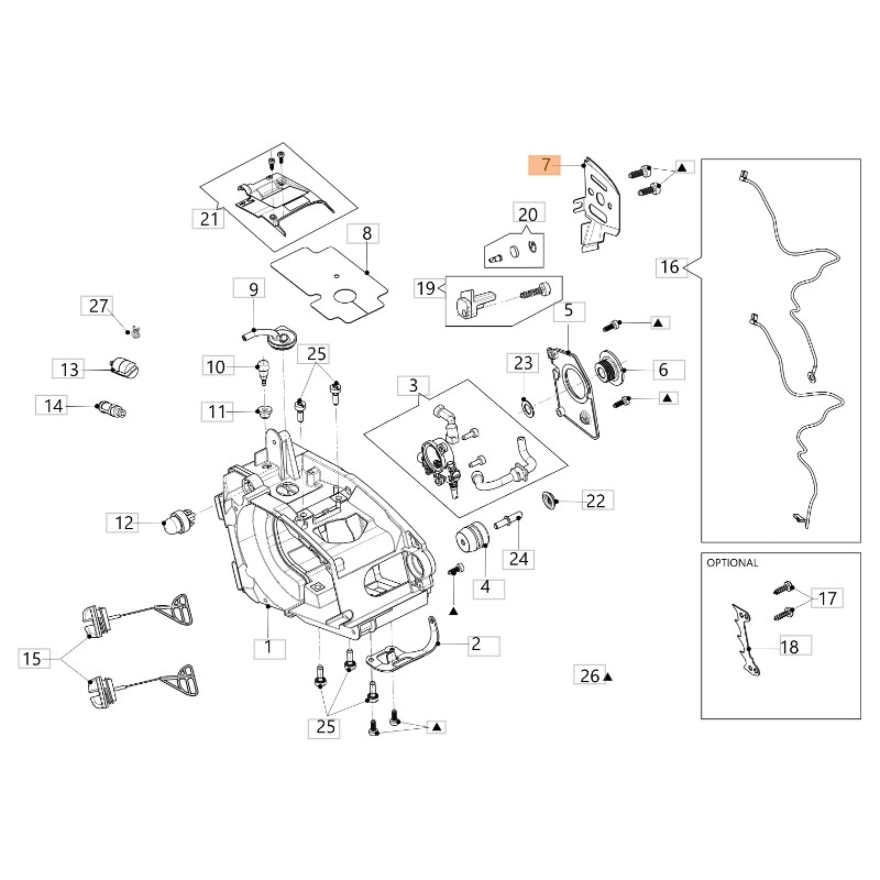 ORIGINAL OLEOMAC tronçonneuse modèles GSTH240 50350140R