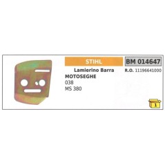 Plate bar side chain side STIHL for chainsaw 038 MS 380 014647 | NewgardenParts.com