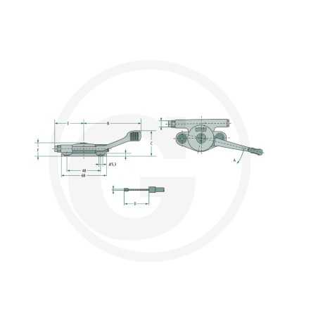 Levier de réglage pour le câble de commande MAGURA UNIVERSAL 27270103