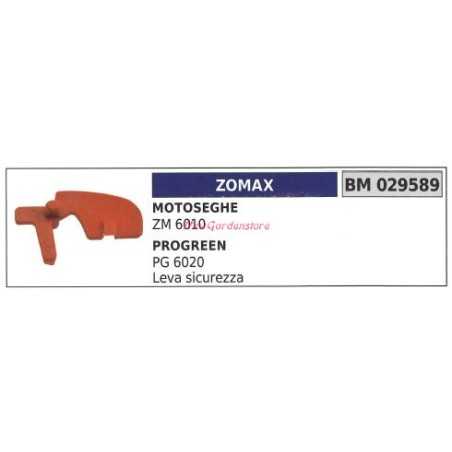 Leva sicurezza acceleratore ZOMAX motosega ZM 6010 029589 | NewgardenParts.com