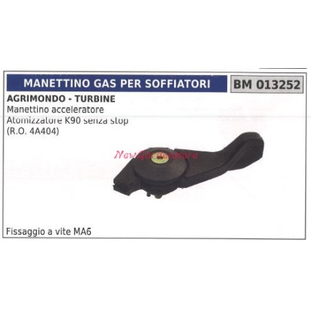 Acelerador manual AGRIMONDO K90 nebulizador 013252