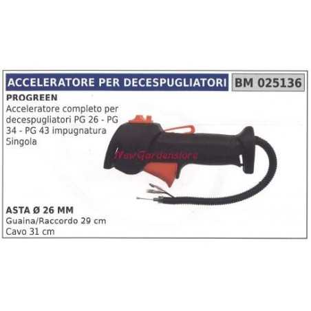 PROGREEN PG 26 34 43 brushcutter throttle lever 025136 | NewgardenParts.com
