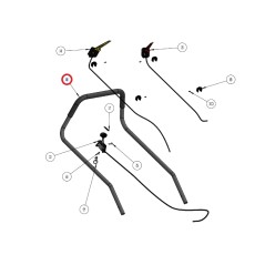 Handle with soft touch ORIGINAL GRIN lawn mower spm53 pro b&s PRT-0104 | NewgardenParts.com