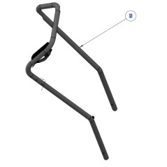 ORIGINAL GRIN lawnmower mower handle model EM37 PRT-0086 | NewgardenParts.com