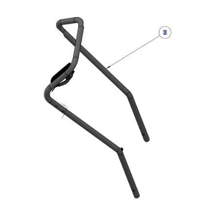 ORIGINAL GRIN lawnmower mower handle model EM37 PRT-0086 | NewgardenParts.com