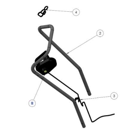 ORIGINAL GRIN lawnmower mower handle model EM37 PRT-0086