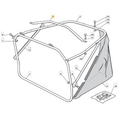 Front sack handle tractor models 2500SV ORIGINAL STIGA 384394051/0 | NewgardenParts.com