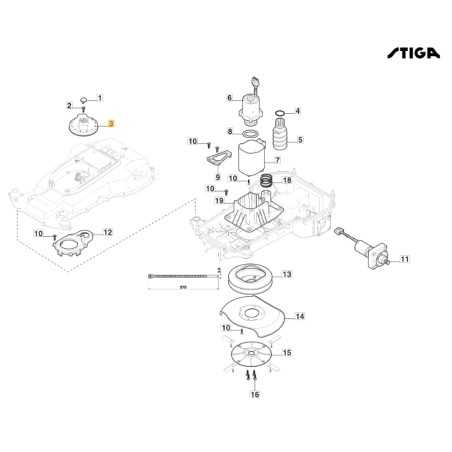 ORIGINAL STIGA Roboter-Rasentraktor Mäher g1200 - g600 322399870/0 | NewgardenParts.com