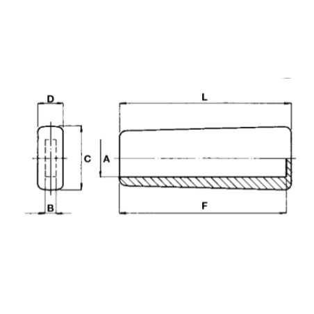 Bouton plat en pvc pour tracteur agricole code A02307