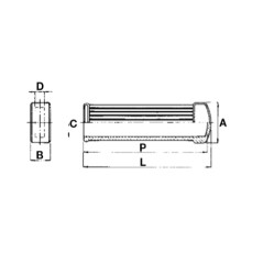 Bouton plat nervuré pour tracteur agricole code A00454 | NewgardenParts.com