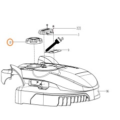 ORIGINAL WORX robot cortacésped WR105SI pomo de ajuste de la altura de corte