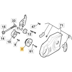 Manopolina motosega modelli C24Li C1648Li ORIGINALE STIGA 118803434/0 | NewgardenParts.com