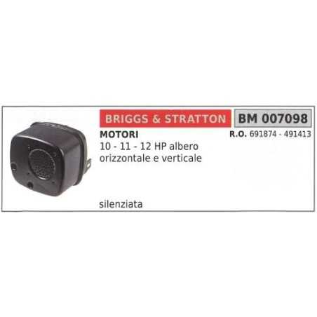 B&S Schalldämpfer für Rasenmäher 10 11 12 PS 007098 | NewgardenParts.com