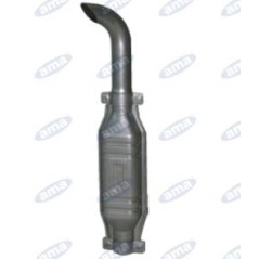 Marmitta con prolunga curva piccola diametro 70mm L1140mm per trattore agricolo | NewgardenParts.com