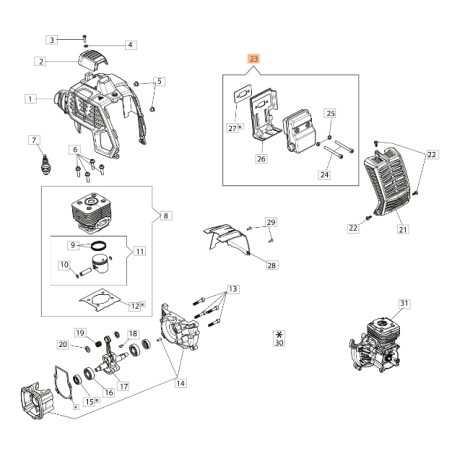 ORIGINAL OLEOMAC débroussailleuse BCH 250S - PPH 250 61462005R | NewgardenParts.com