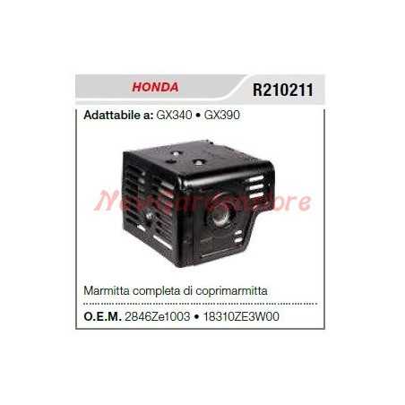 HONDA muffler muffler motor cultivator GX340 390 R210211 | NewgardenParts.com