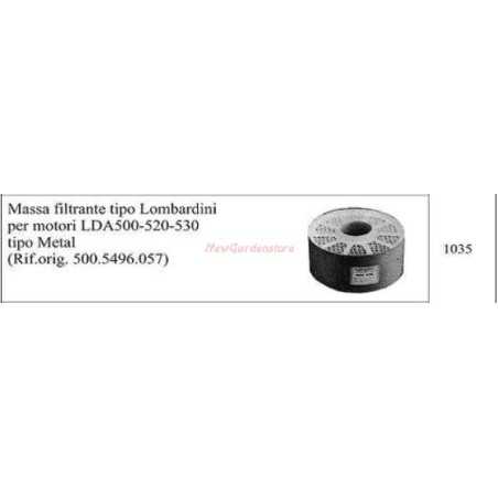 Masas filtrantes tipo LOMBARDINI para motocultor LDA 500 520 530 1035 | NewgardenParts.com