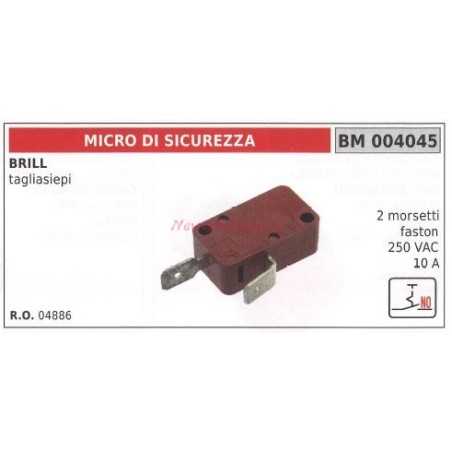 Microinterruptor de seguridad BRILL cortasetos 2 terminales faston 004045 | NewgardenParts.com