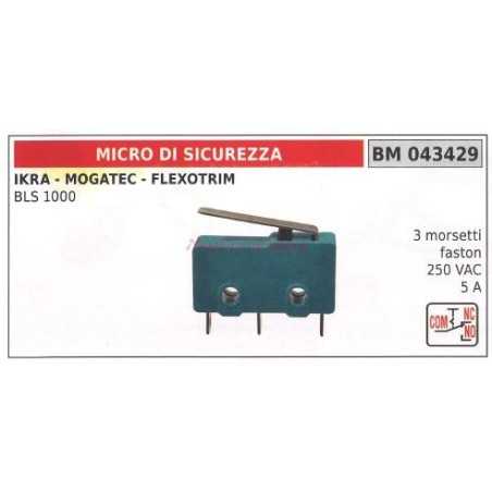 Microinterruptor de seguridad IKRA BLS 1000 3 terminales faston 250vac 5A 043429 | NewgardenParts.com