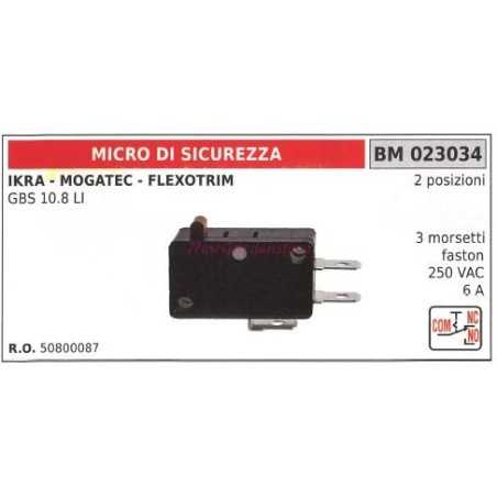 Microinterruptor de seguridad IKRA GBS 10.8 Lt 2 posiciones 023034 | NewgardenParts.com
