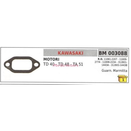 Guarnizione marmitta KAWASAKI decespugliatore TD 40 48 003088 | NewgardenParts.com