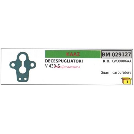 Guarnizione carburatore KAAZ decespugliatore V 430-S 029127 | NewgardenParts.com