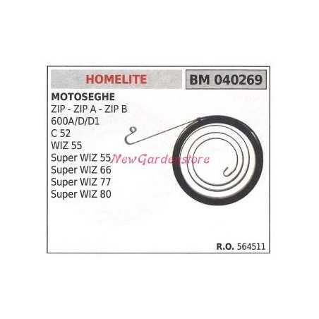 Muelle de arranque HOMELITE para motosierra ZIP A ZIP B C 52 040269 | NewgardenParts.com