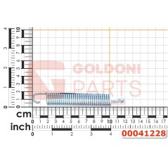 SPRING D.19 L-130 F-3 ORIGINAL GOLDONI 00041228 | NewgardenParts.com
