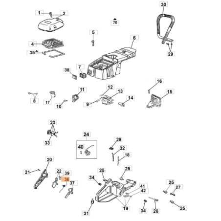Ressort de tronçonneuse modèles 936 GS630 ORIGINAL OLEOMAC 097000028R 097000028 | NewgardenParts.com