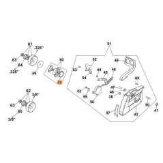 Molla motosega modelli GS630 956 ORIGINALE OLEOMAC 004900137BR 004900137B | NewgardenParts.com