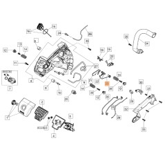 Ressort ORIGINAL OLEOMAC pour tronçonneuse GST 250 - GST 360 50270047R | NewgardenParts.com