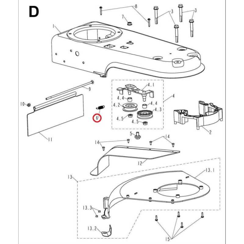 Pulley spring for ATTILA brushcutter AXB 5616 F 038661