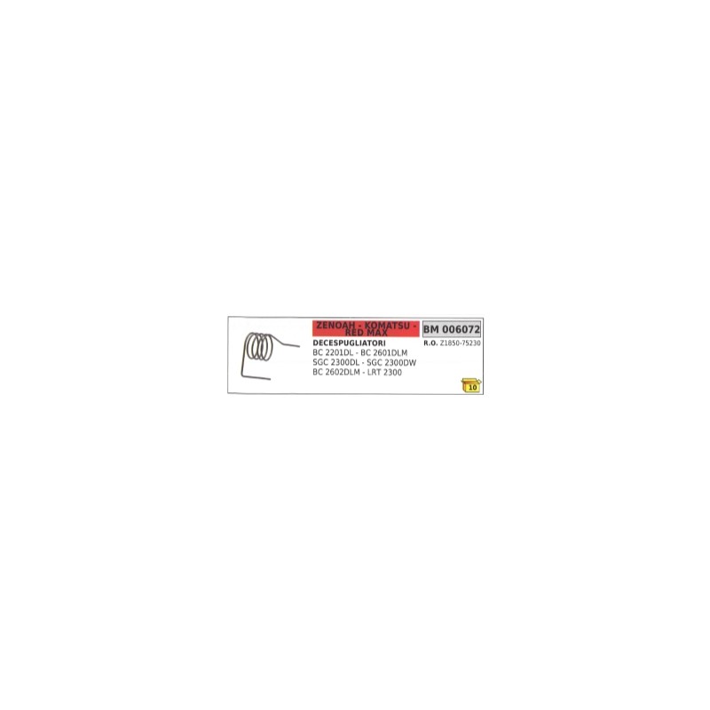 Muelle de arranque de retroceso compatible ZENOAH para desbrozadora BC 2201DL
