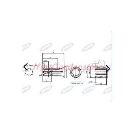 Gearbox pump group 2 type ratio 1:3 female AMA 17249