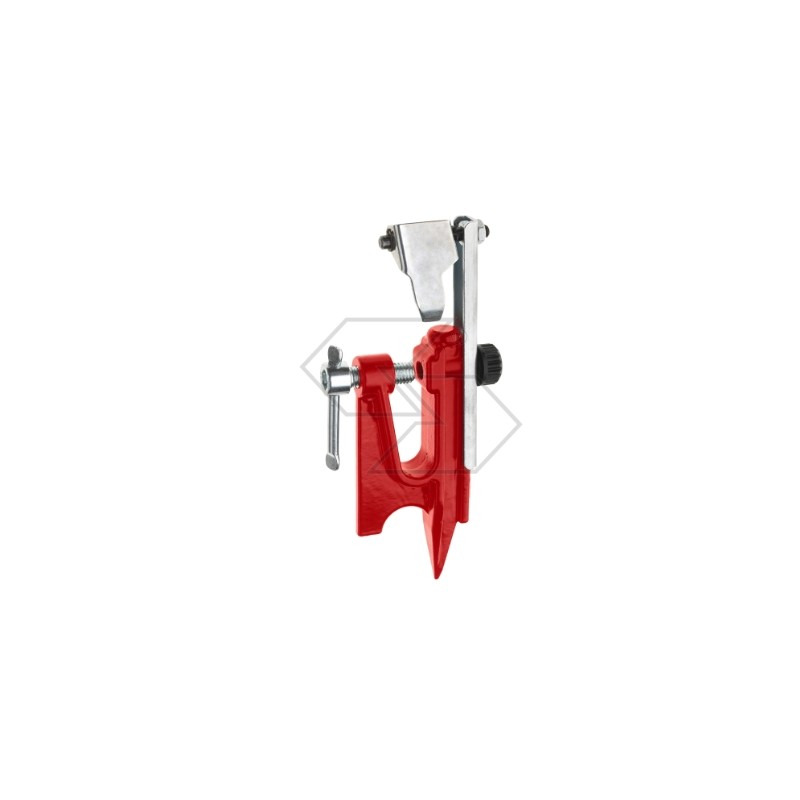 Chainsaw bar clamp with chain stop